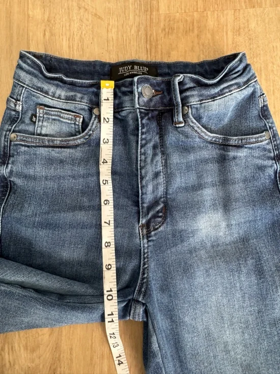 Judy Blue High Waist Tummy Control Contrast Flare Denim sz 26 - Picture 8 of 13